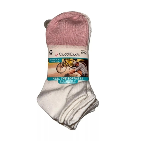 Cuddl Duds Super Soft Low Cut Socks Shoe Size 4 to 10 = 6 Pairs - Picture 1 of 4